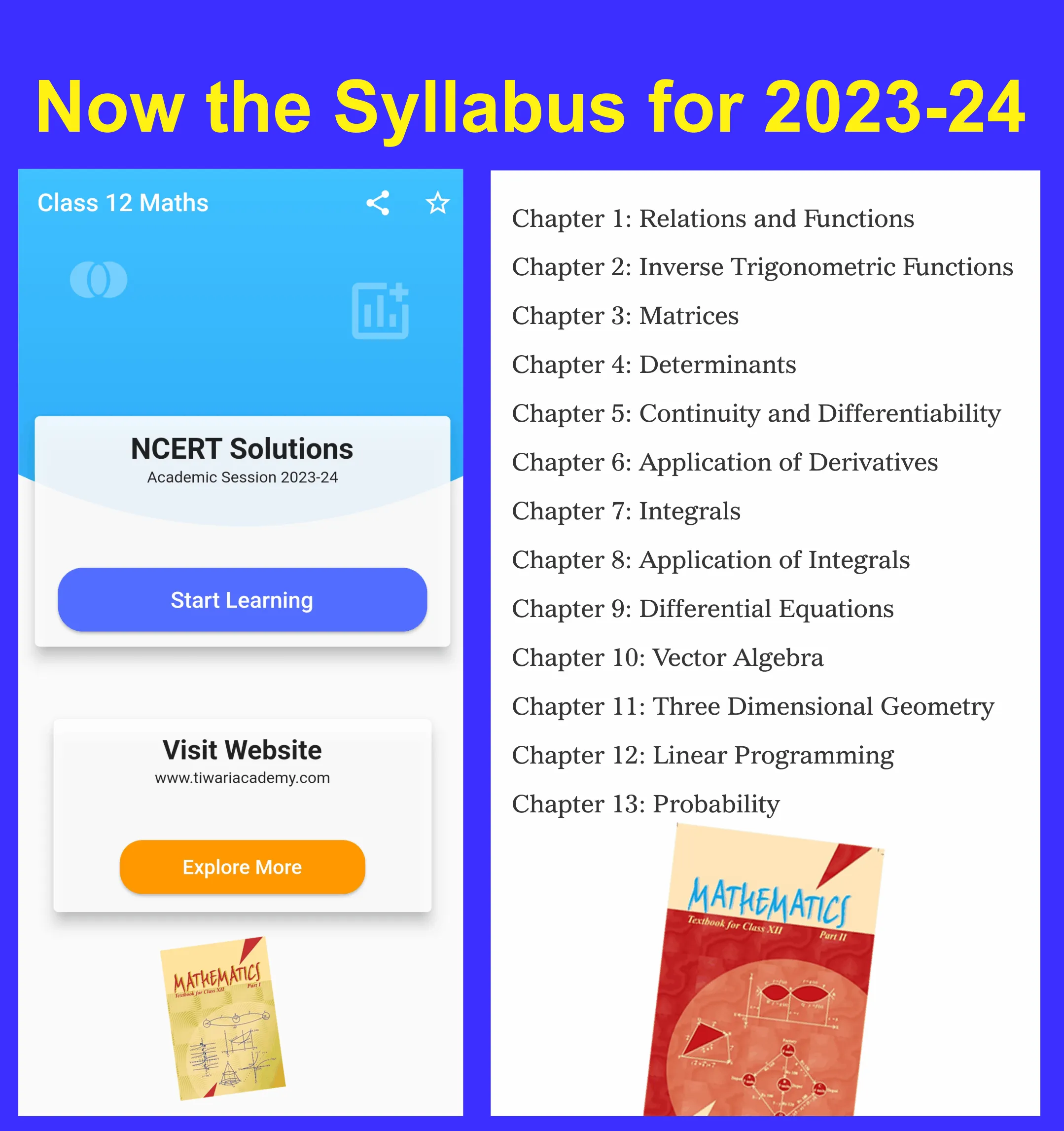 Class 12 Maths for 2023-24 | Indus Appstore | Screenshot