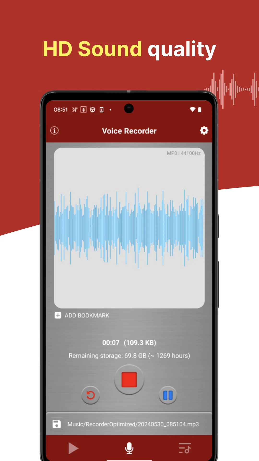 voice recorder - pro recorder | Indus Appstore | Screenshot