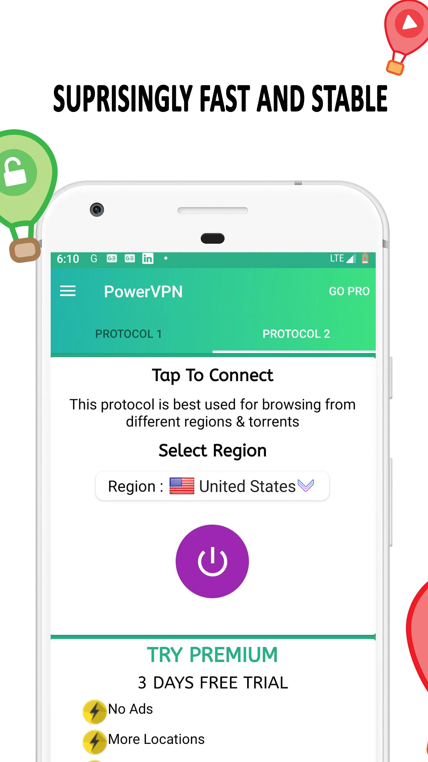 Power VPN : Fast & Secure VPN | Indus Appstore | Screenshot