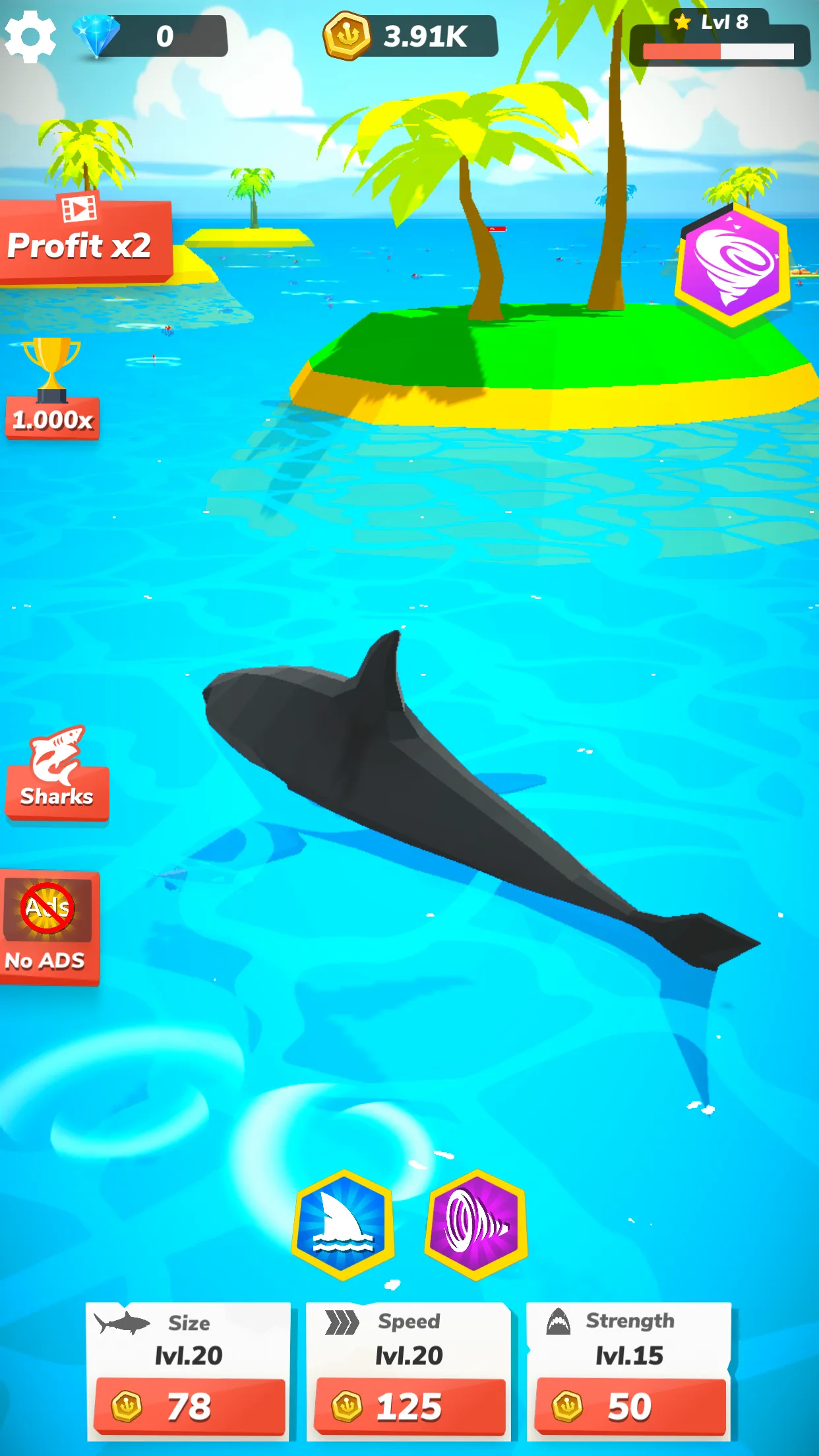 Idle Shark World - Tycoon Game | Indus Appstore | Screenshot