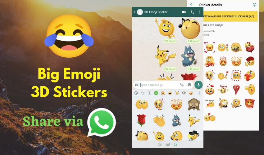 3D Emoji Stickers for WhatsApp | Indus Appstore | Screenshot