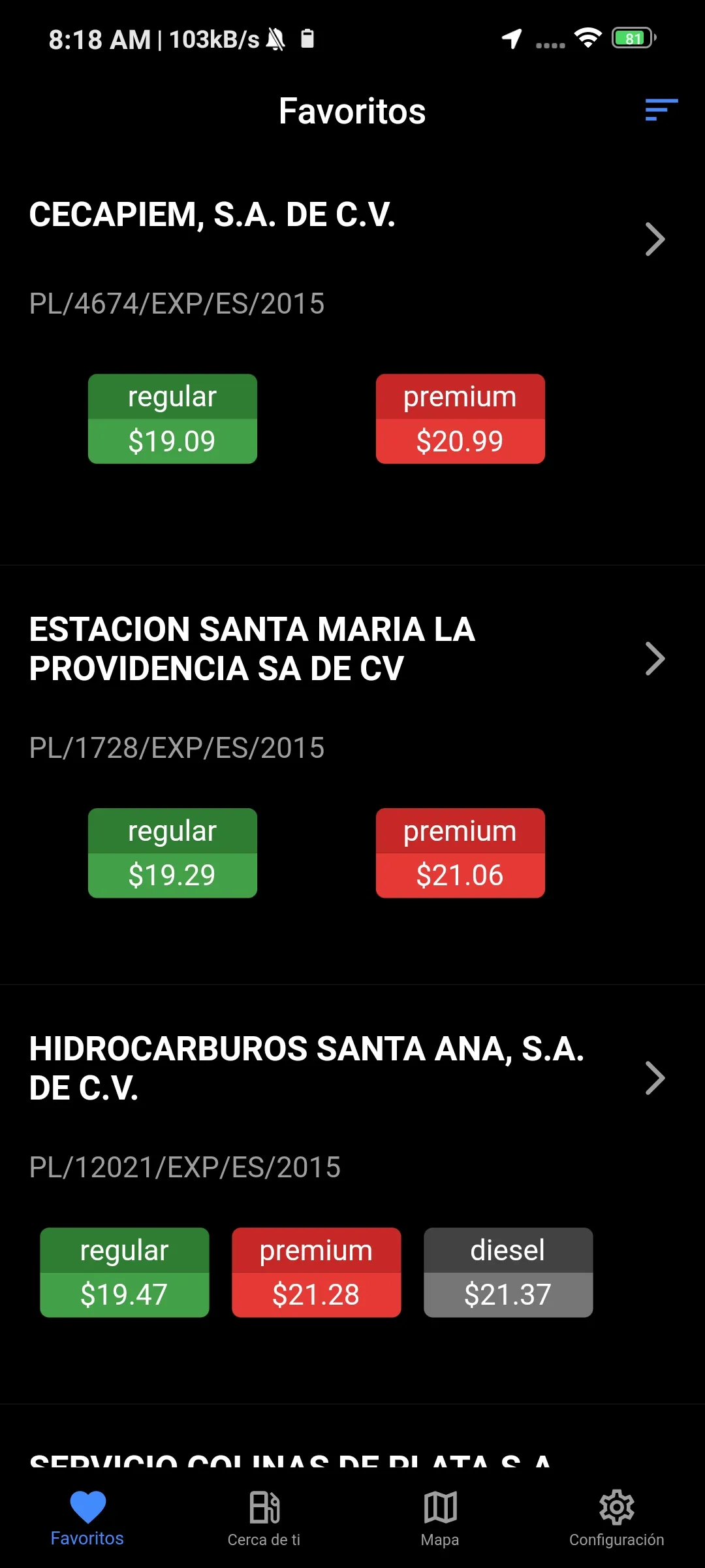 Gas Mex - Gasolina barata | Indus Appstore | Screenshot