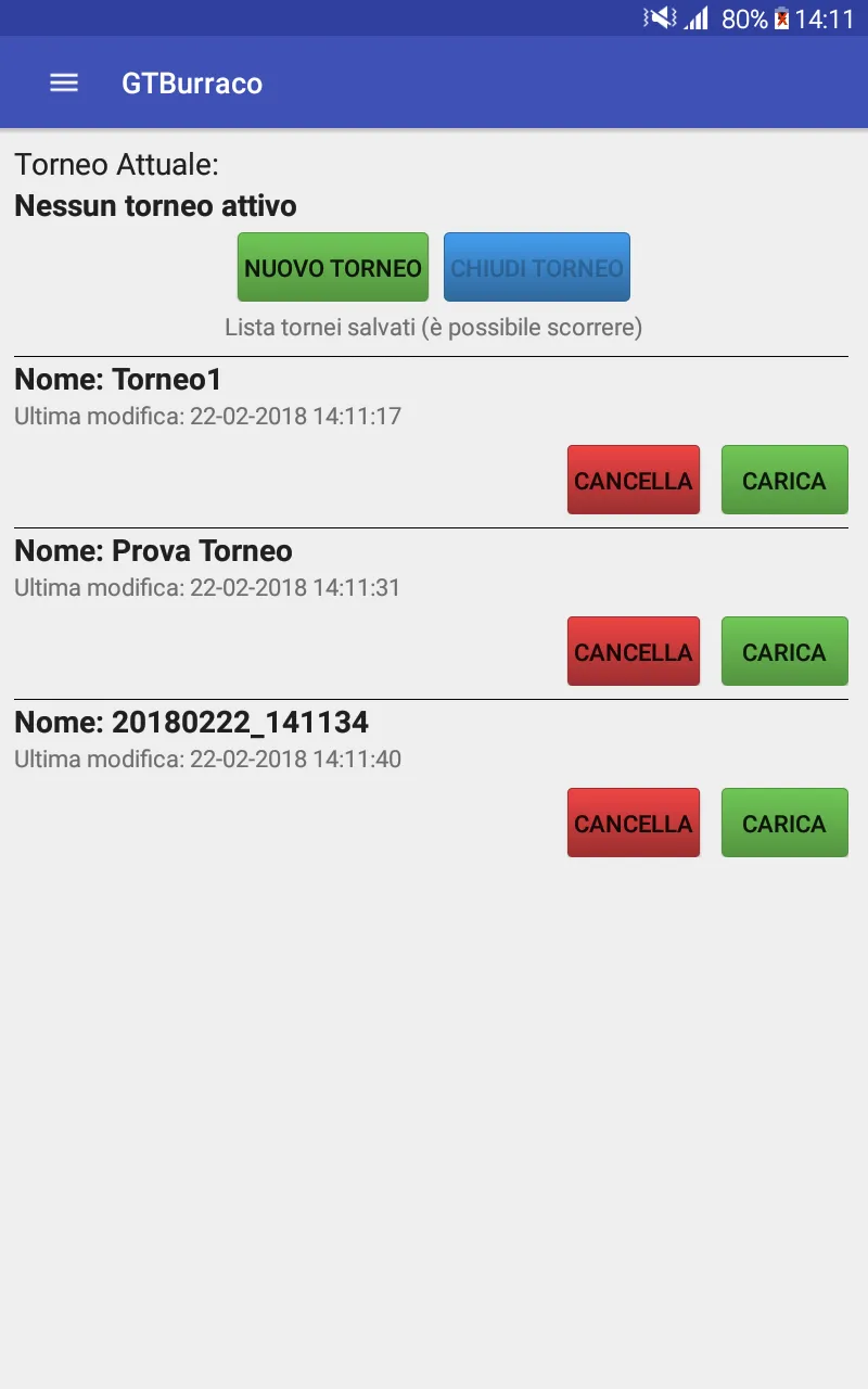 GTBurraco - Gestione Tornei di | Indus Appstore | Screenshot