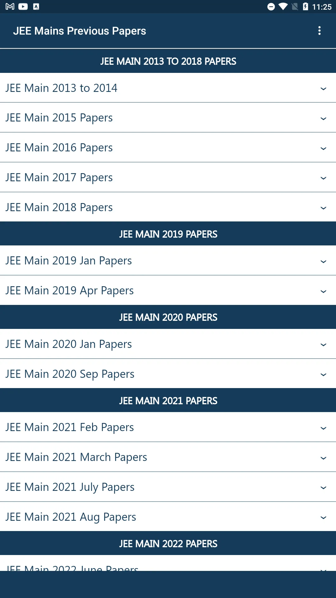 JEE Mains Previous Papers | Indus Appstore | Screenshot