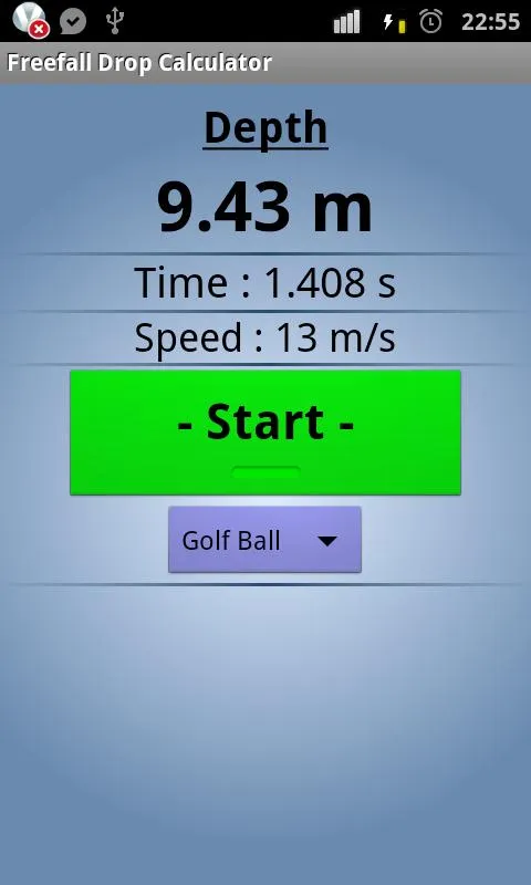 Freefall Depth Stopwatch | Indus Appstore | Screenshot