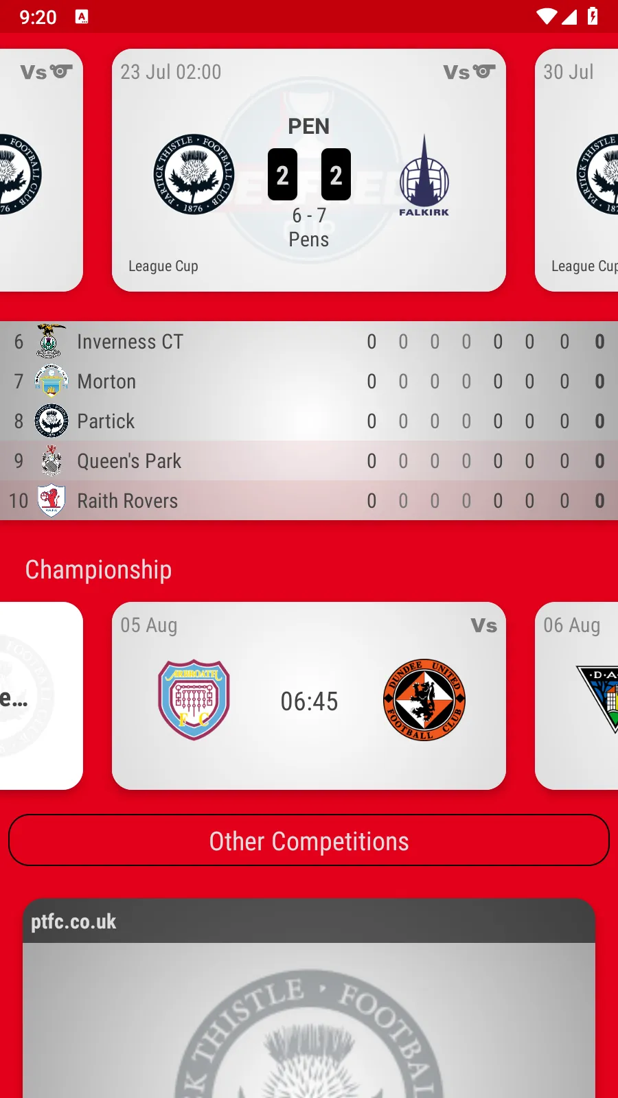 Partick Thistle Fan App | Indus Appstore | Screenshot