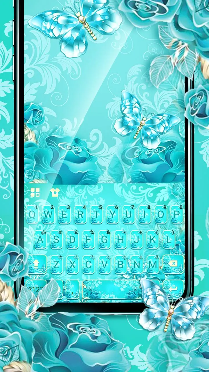 Blue Rose Butterfly Theme | Indus Appstore | Screenshot