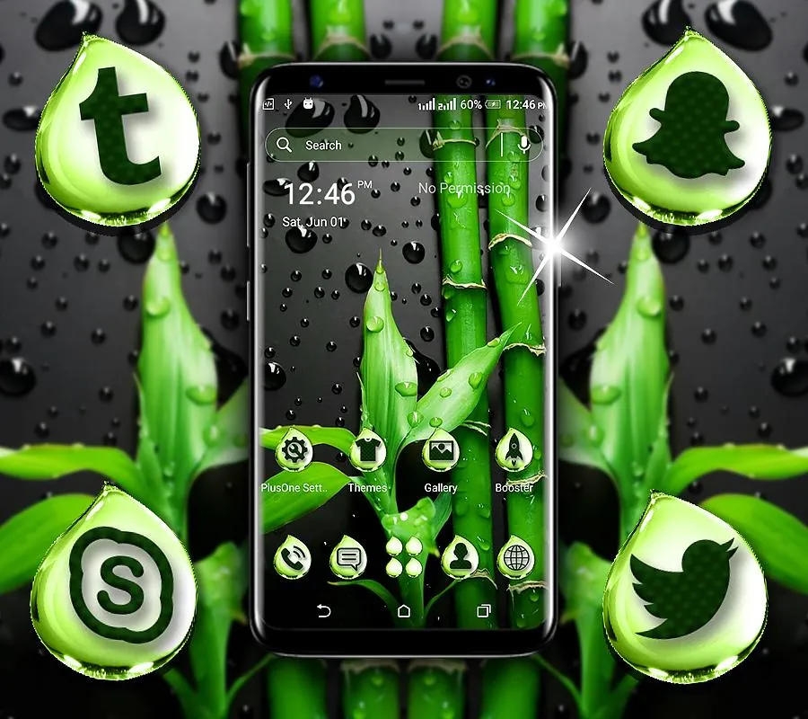 Bamboo Water Drop Theme | Indus Appstore | Screenshot