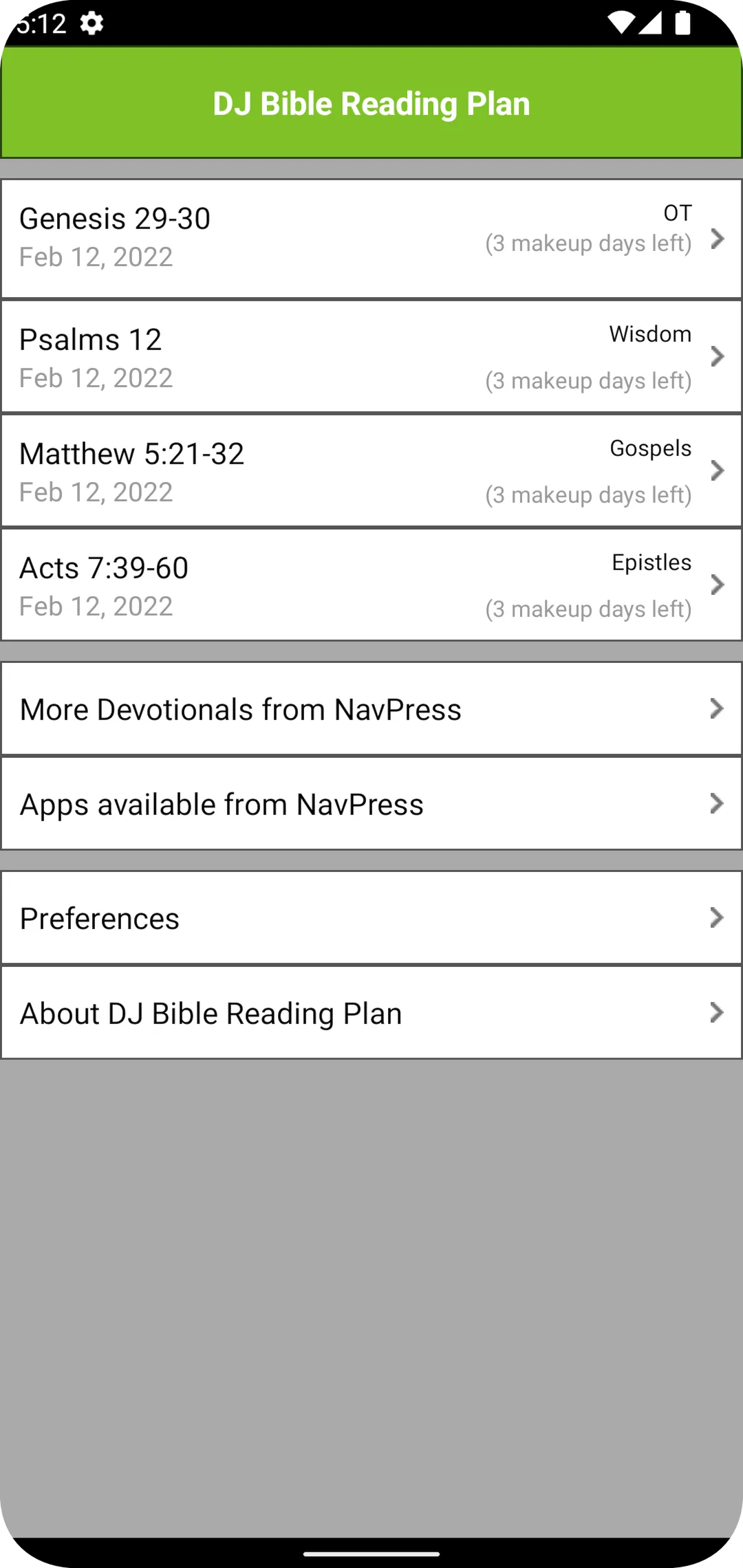 DJ Bible Reading Plan | Indus Appstore | Screenshot