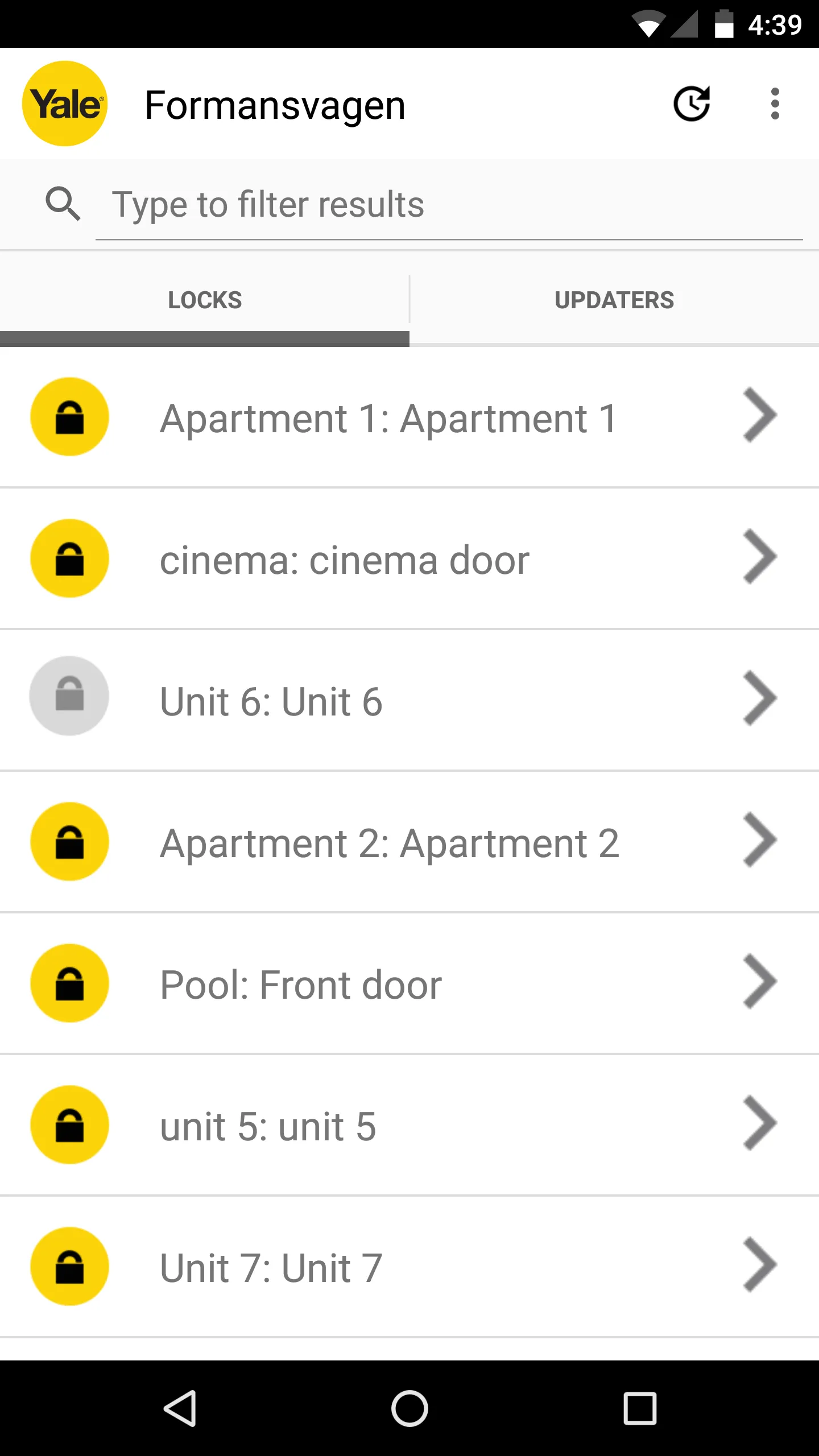 Yale Accentra Configuration | Indus Appstore | Screenshot