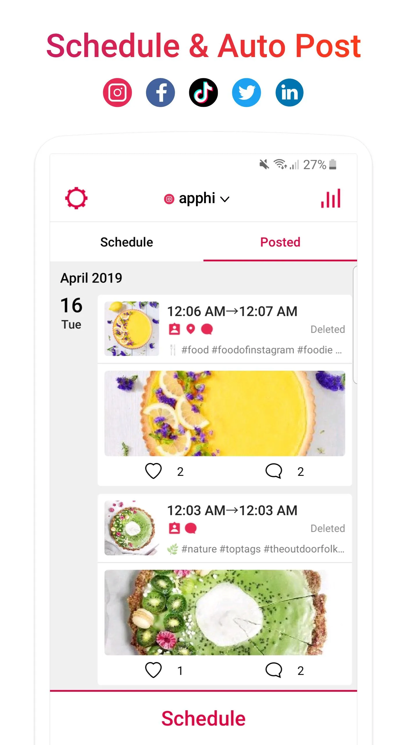 Apphi: Schedule Social Media | Indus Appstore | Screenshot