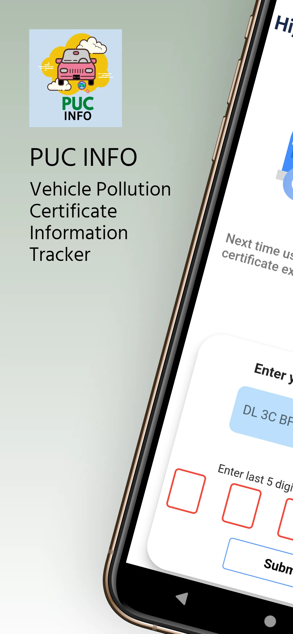 RTO Vehicle Pollution Info App | Indus Appstore | Screenshot