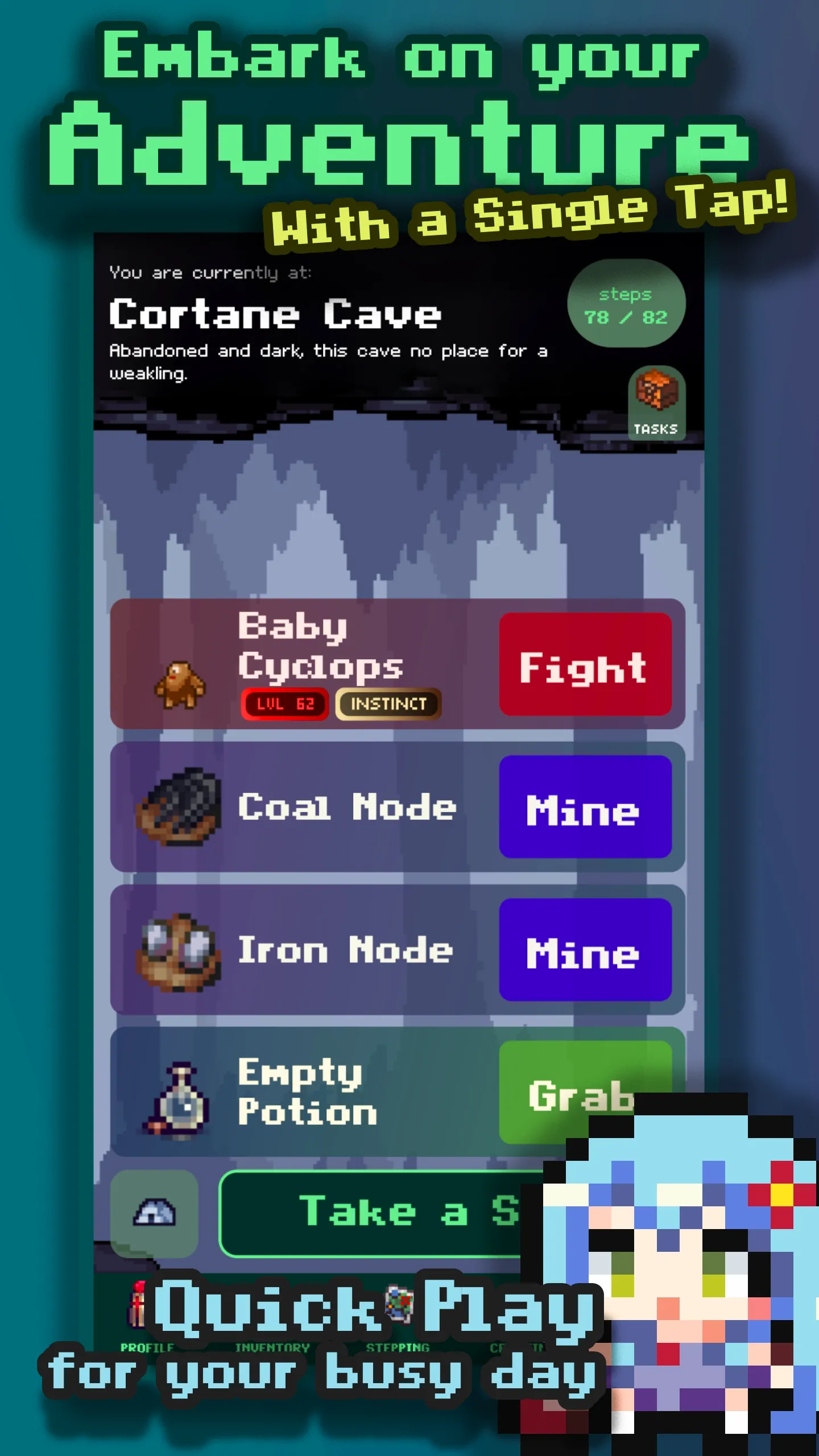 Pixel Odyssey: 2D Text MMORPG | Indus Appstore | Screenshot