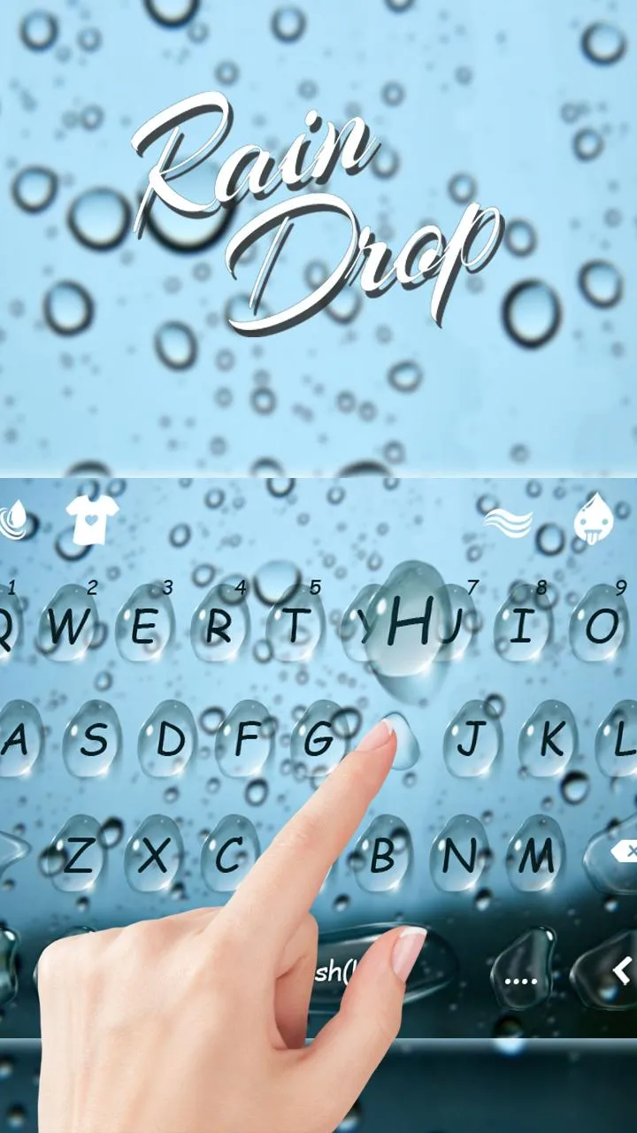 Blue Raindrops Keyboard Theme | Indus Appstore | Screenshot