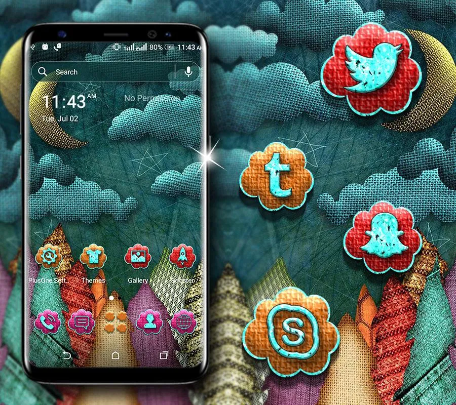 Knitting Cloud Launcher Theme | Indus Appstore | Screenshot