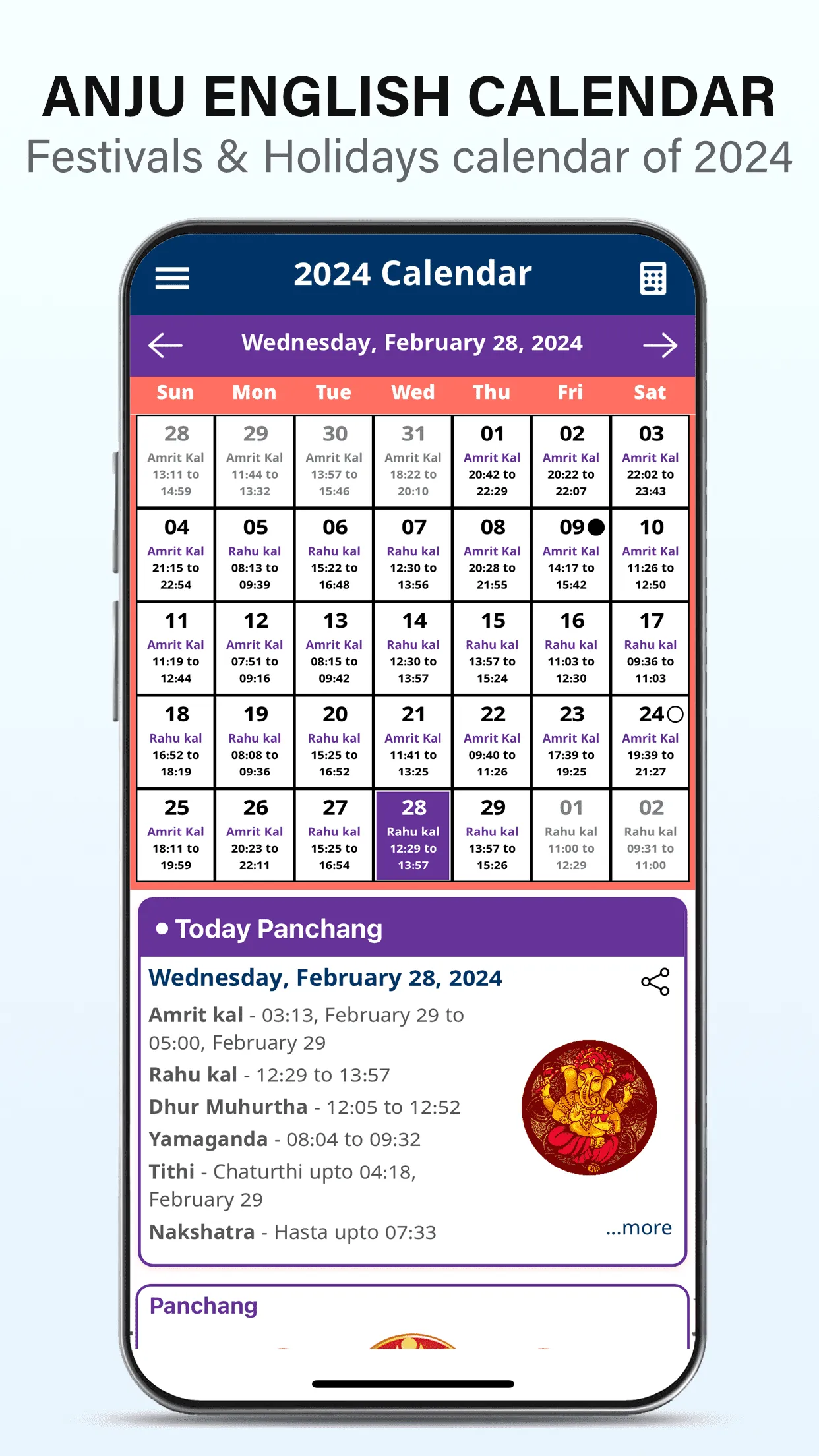 English Calendar App | Indus Appstore | Screenshot