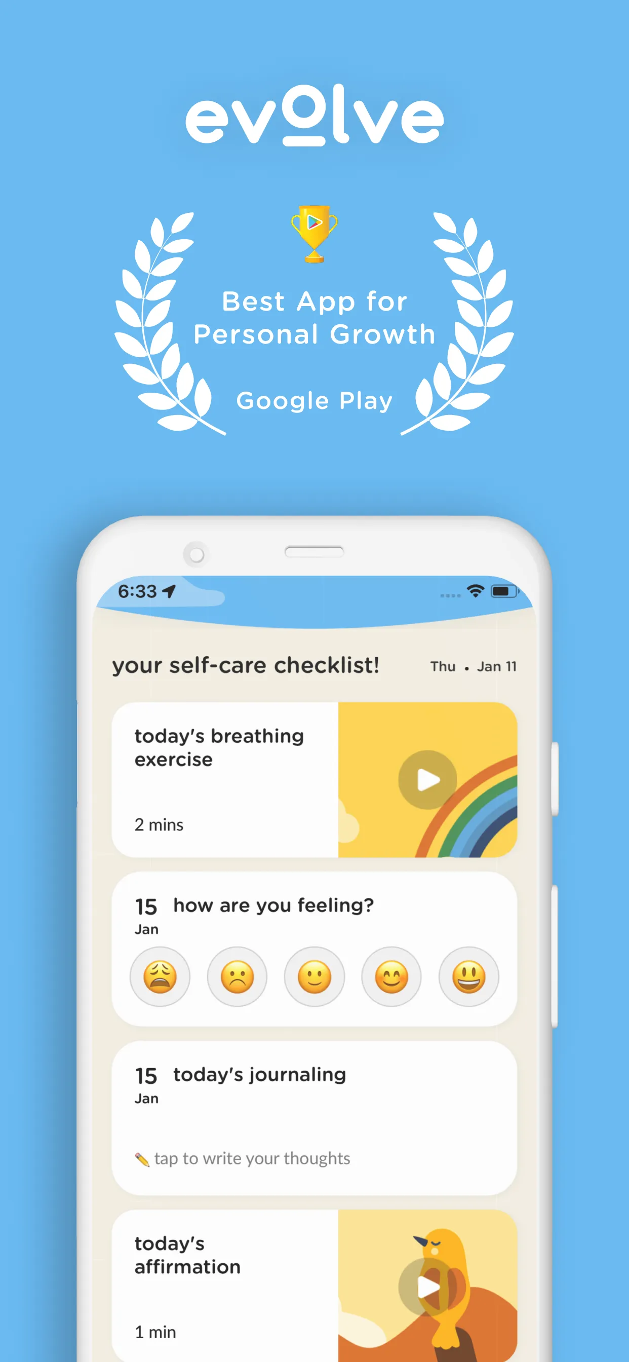 Evolve: Self-Care & Meditation | Indus Appstore | Screenshot
