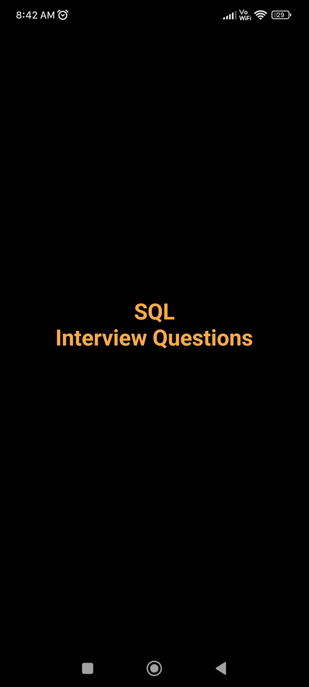 SQL Interview Questions | Indus Appstore | Screenshot