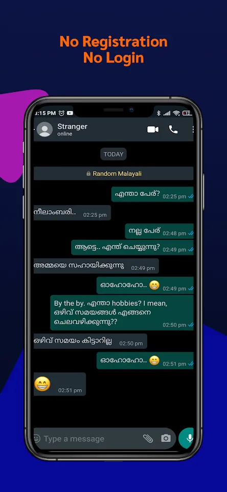 Random Malayali-Anonymous Chat | Indus Appstore | Screenshot