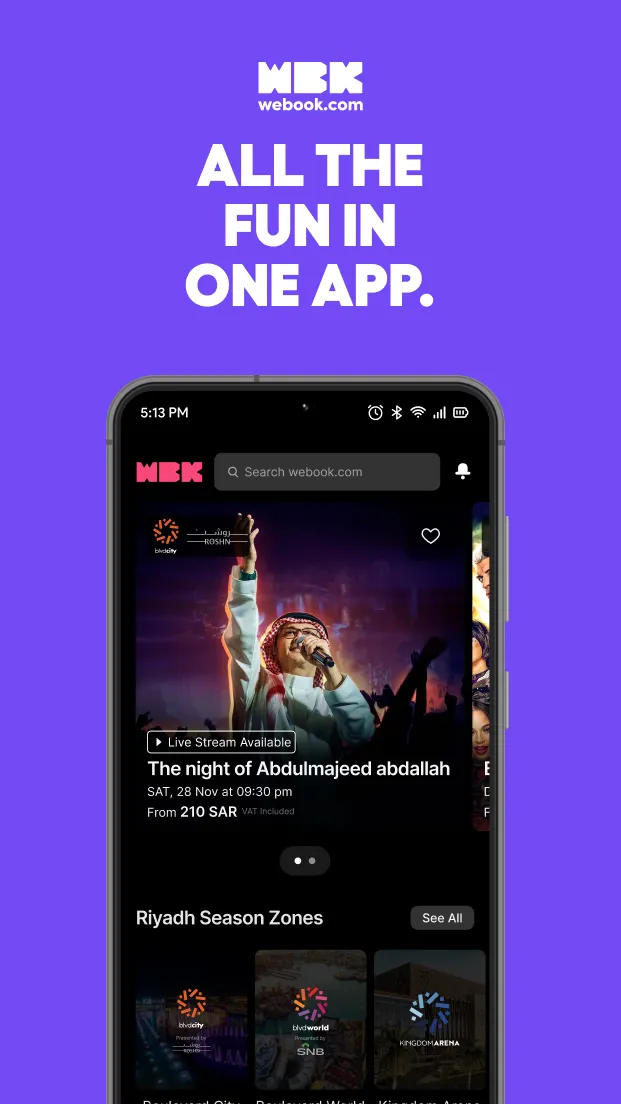 webook.com - fun things to do | Indus Appstore | Screenshot