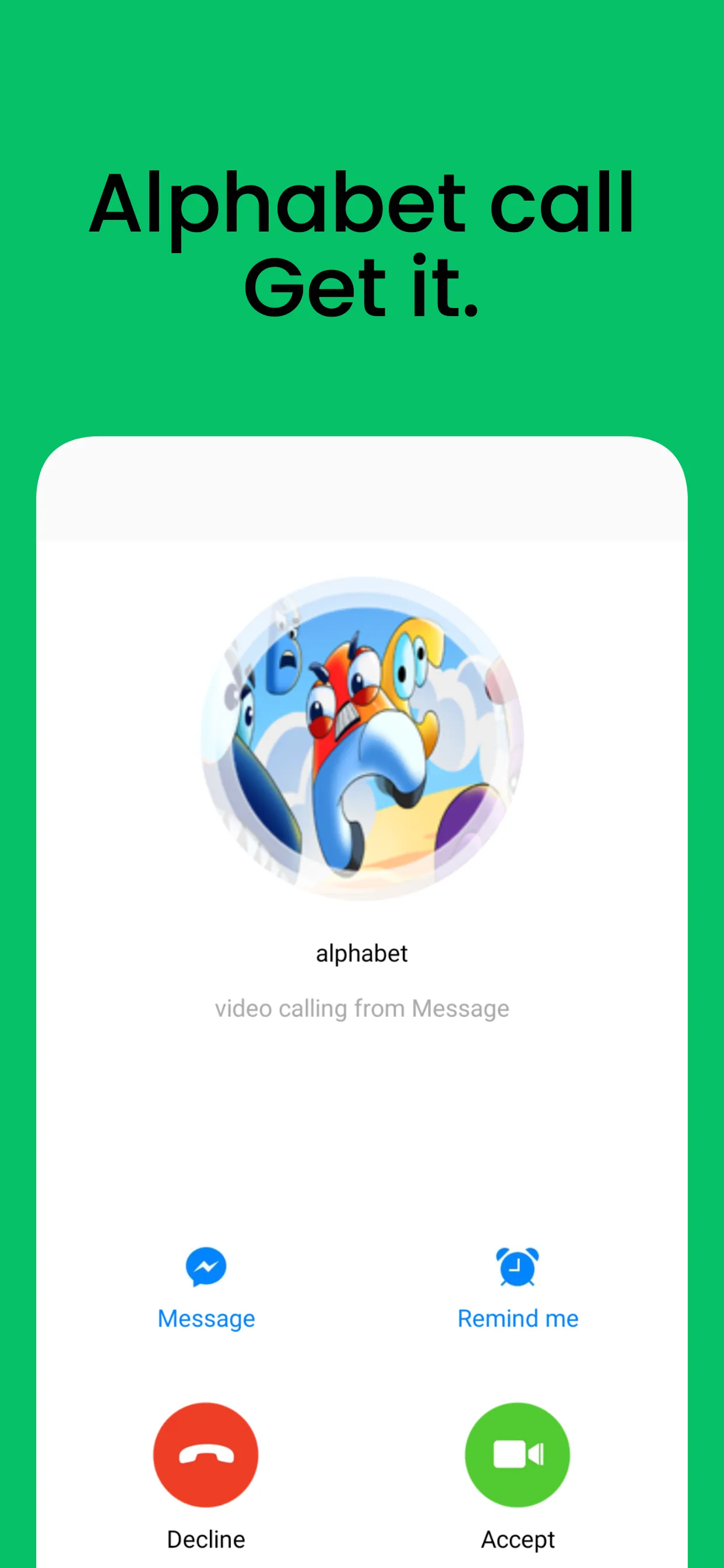 ALPHABET CALLING VIDEO LETTRE | Indus Appstore | Screenshot