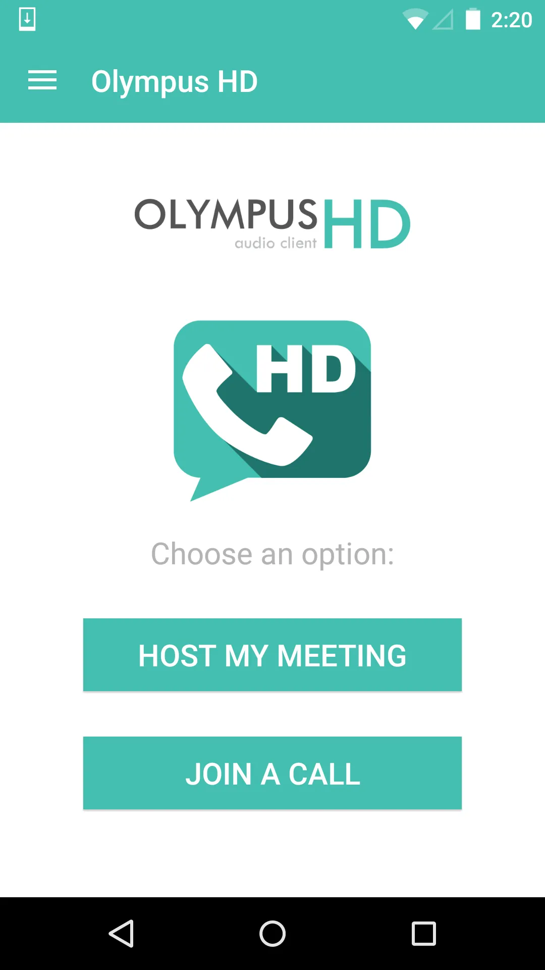 Olympus HD Secure Audio Client | Indus Appstore | Screenshot