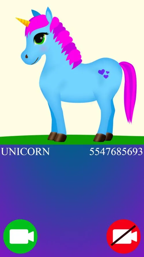 unicorn fake video call game | Indus Appstore | Screenshot