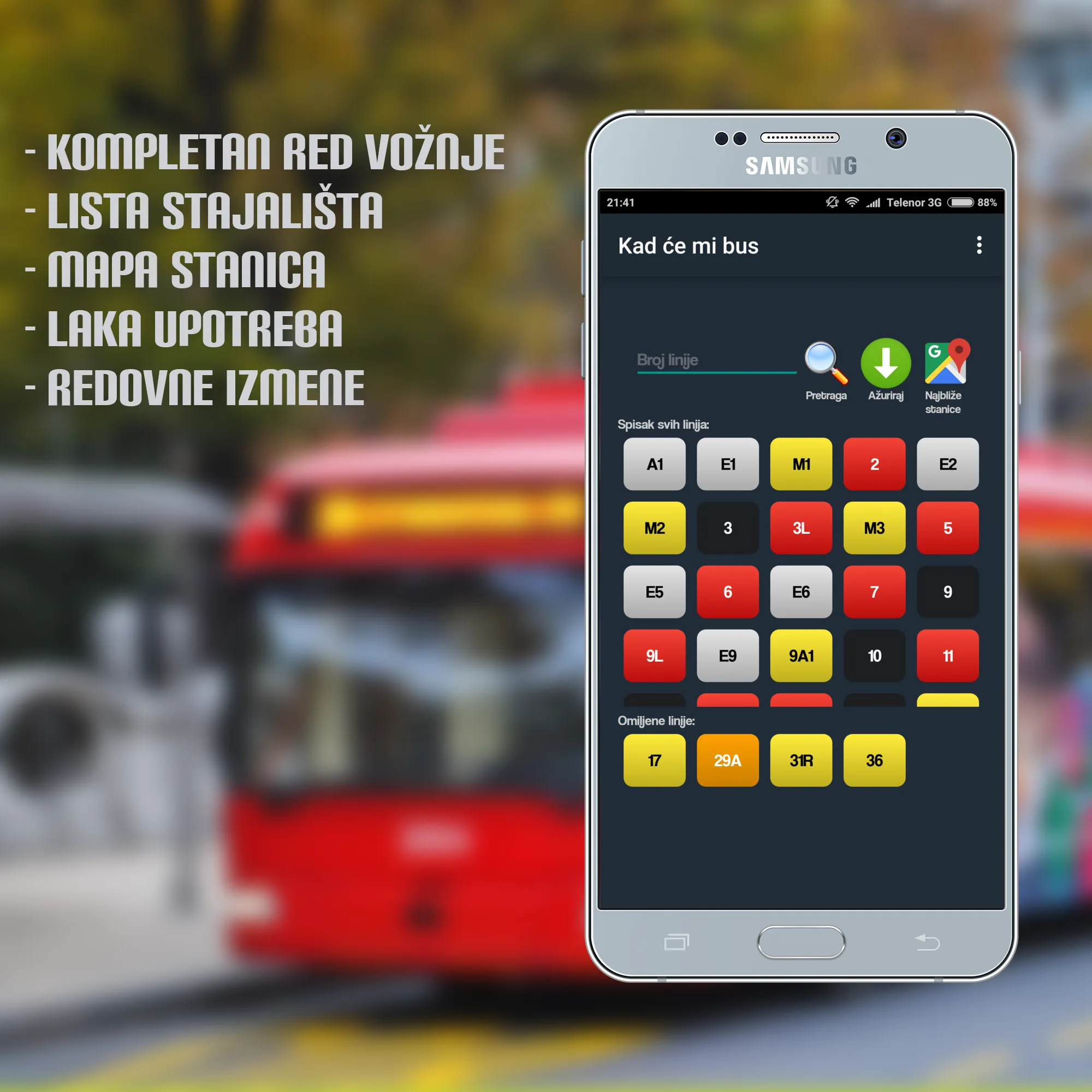 Kad ce mi bus - red voznje | Indus Appstore | Screenshot