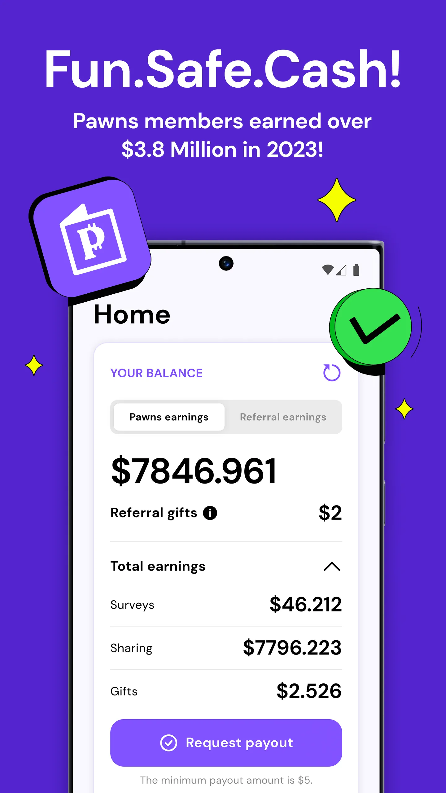Pawns.app: Surveys for Money | Indus Appstore | Screenshot