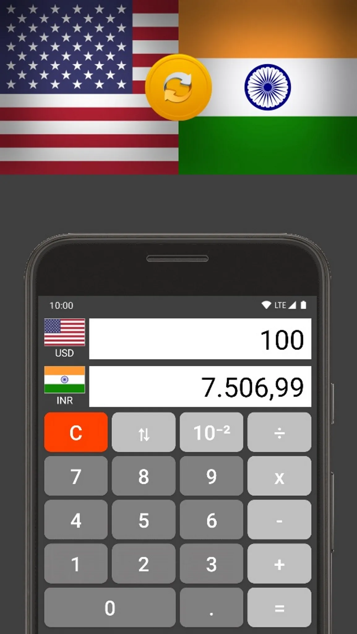 Indian Rupee / US Dollar | Indus Appstore | Screenshot