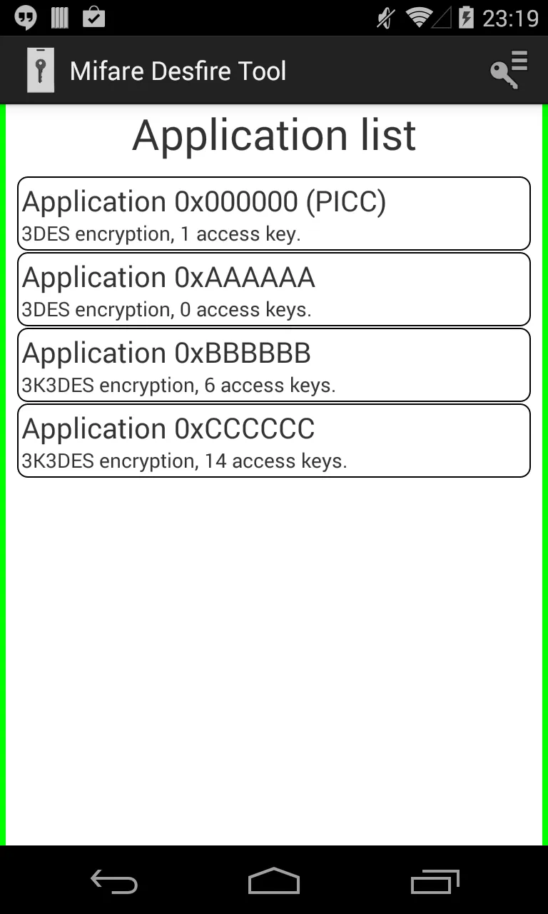 MIFARE DESFire EV1 NFC Tool | Indus Appstore | Screenshot