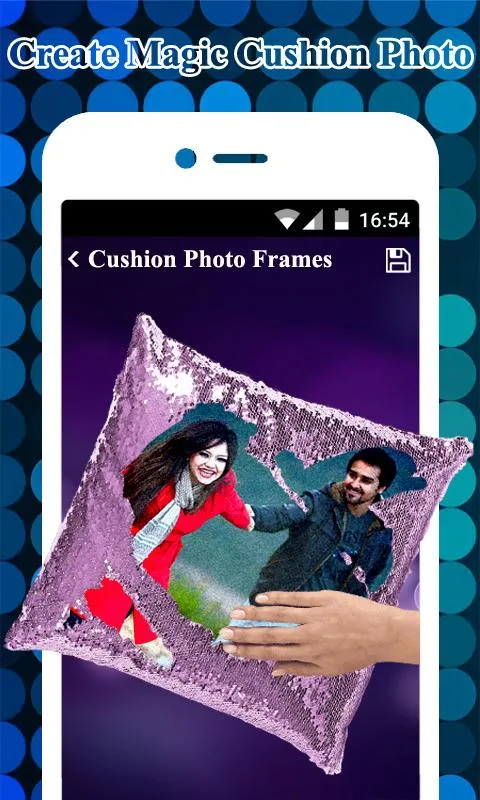 Sequin Magic Cushion Photo Fra | Indus Appstore | Screenshot