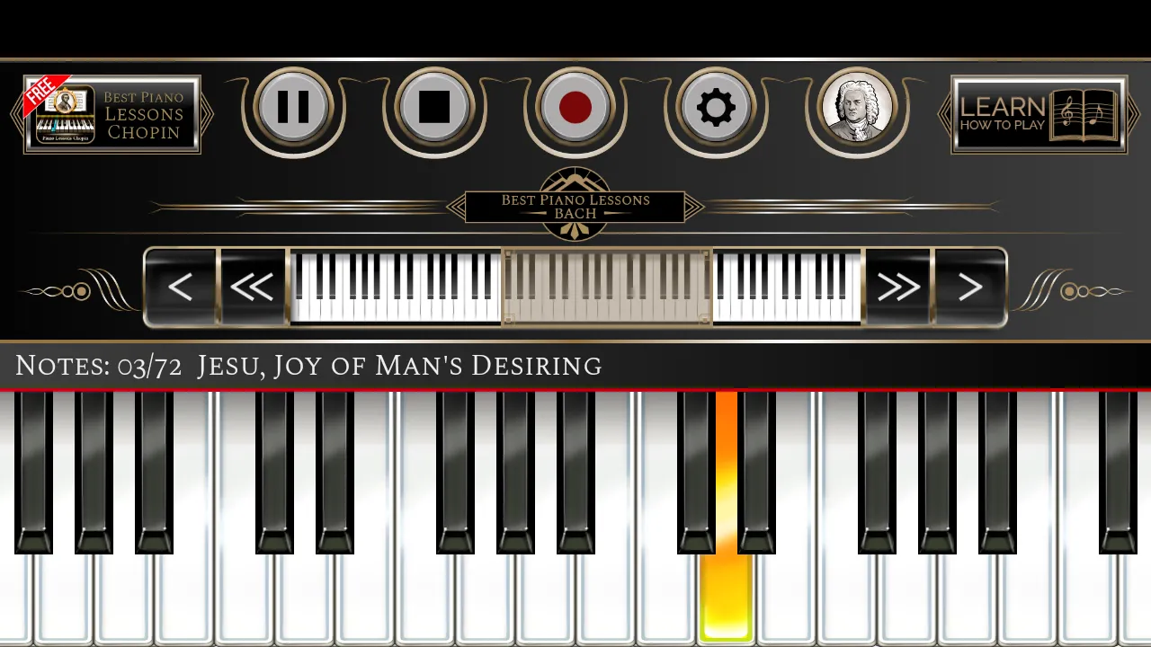 Piano Lessons Bach | Indus Appstore | Screenshot