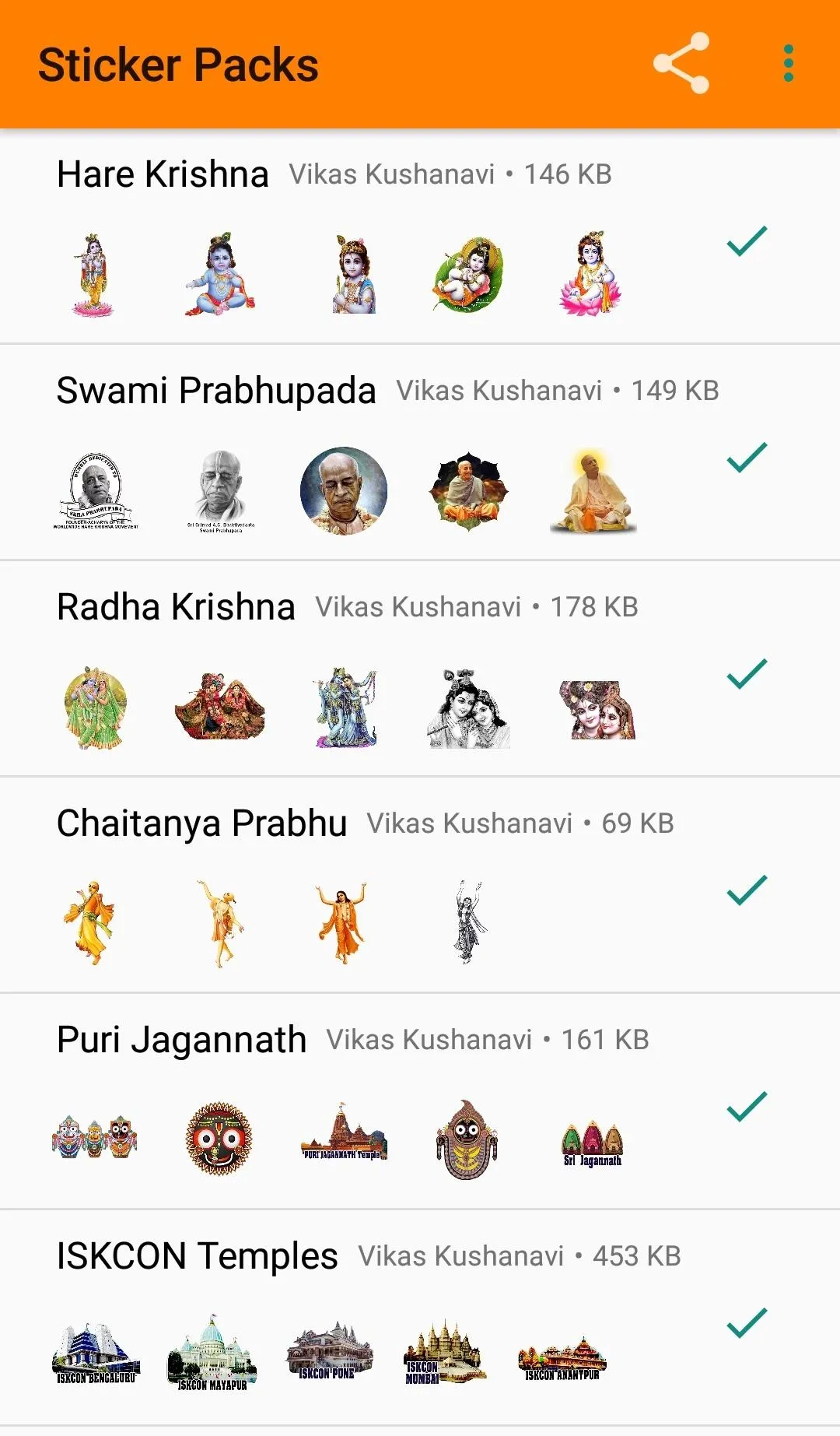 Hare Krishna Stickers for WApp | Indus Appstore | Screenshot