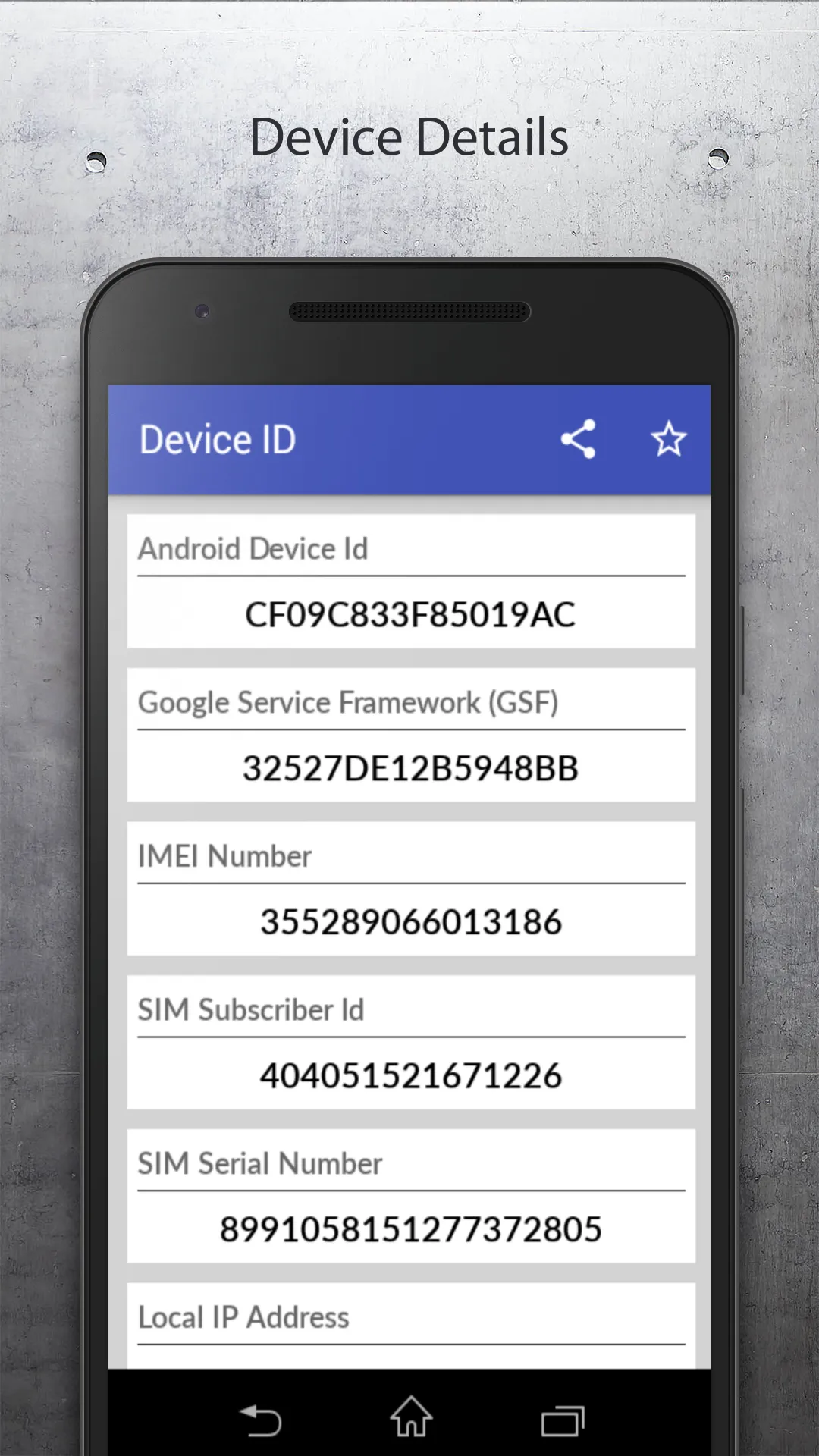 Device ID | Indus Appstore | Screenshot