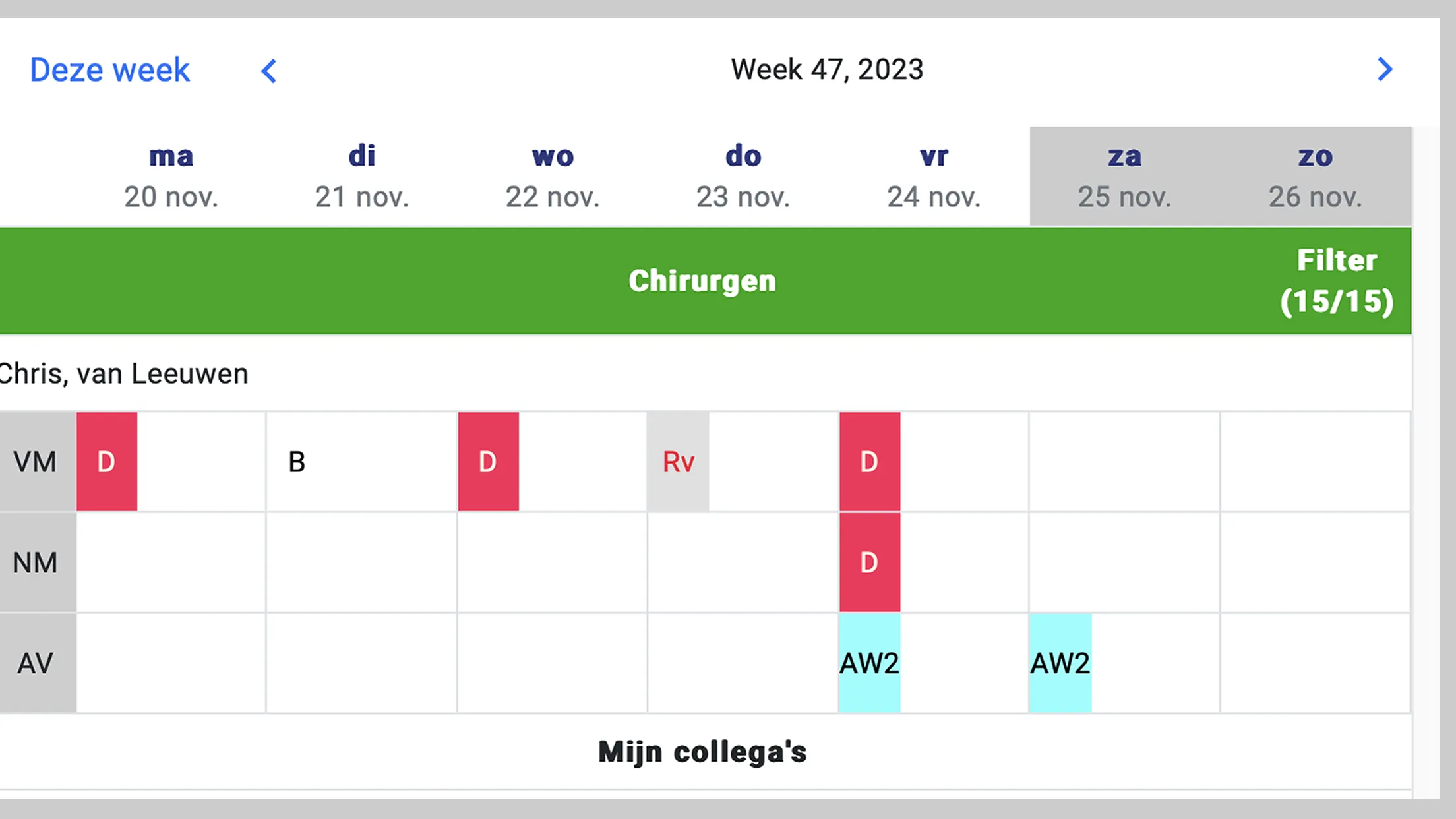 MedSpace Roosterapplicatie | Indus Appstore | Screenshot