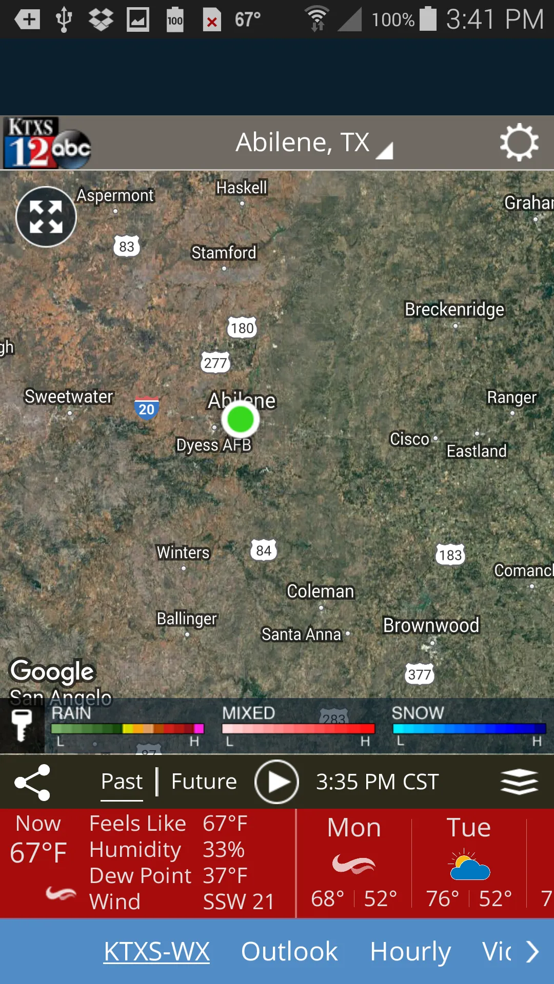 KTXS Weather | Indus Appstore | Screenshot