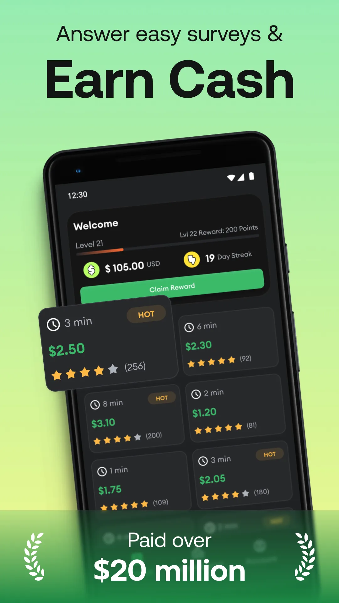 HeyCash: Surveys for Money | Indus Appstore | Screenshot