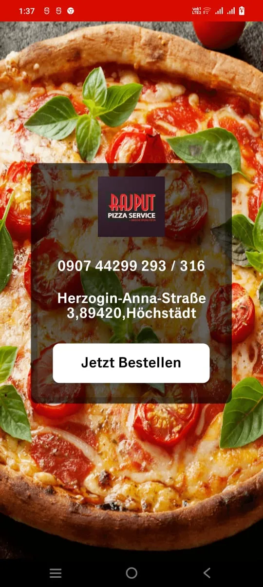 Rajput Pizza Service Höchstädt | Indus Appstore | Screenshot