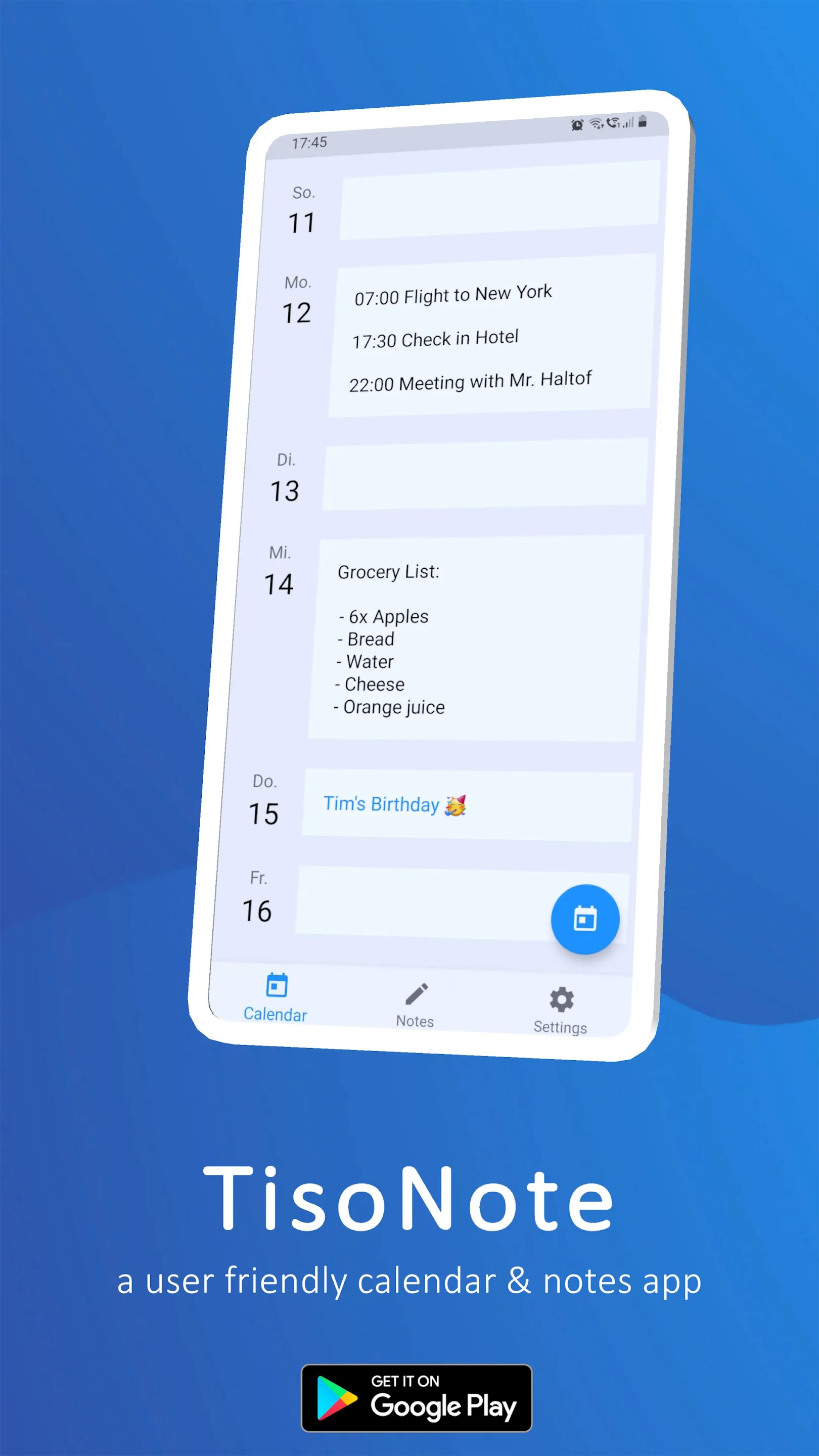 TisoNote: Calendar & Notes | Indus Appstore | Screenshot