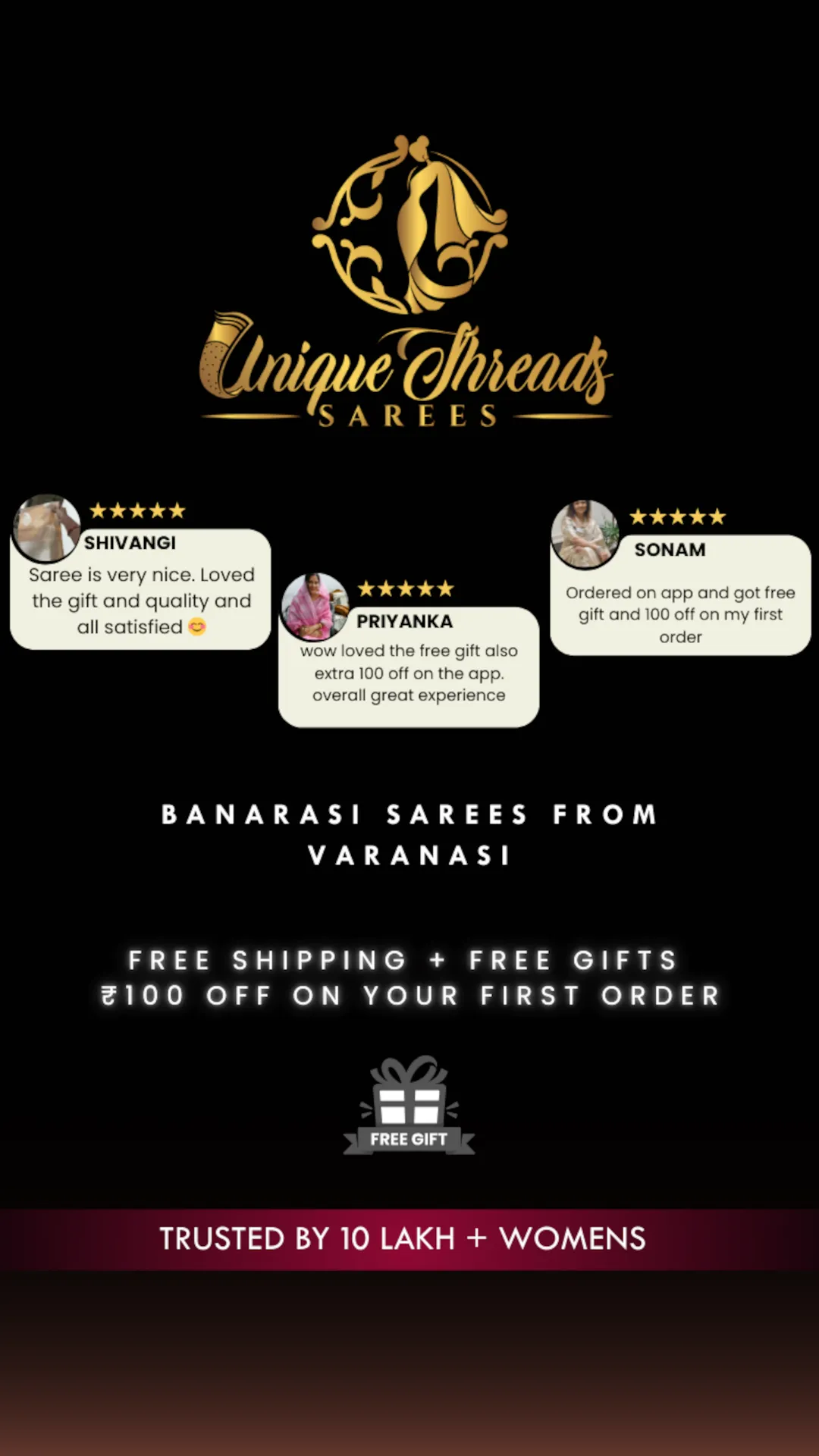 Unique Threads Sarees | Indus Appstore | Screenshot