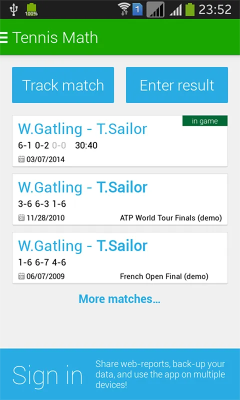 Tennis Math: score & stats | Indus Appstore | Screenshot