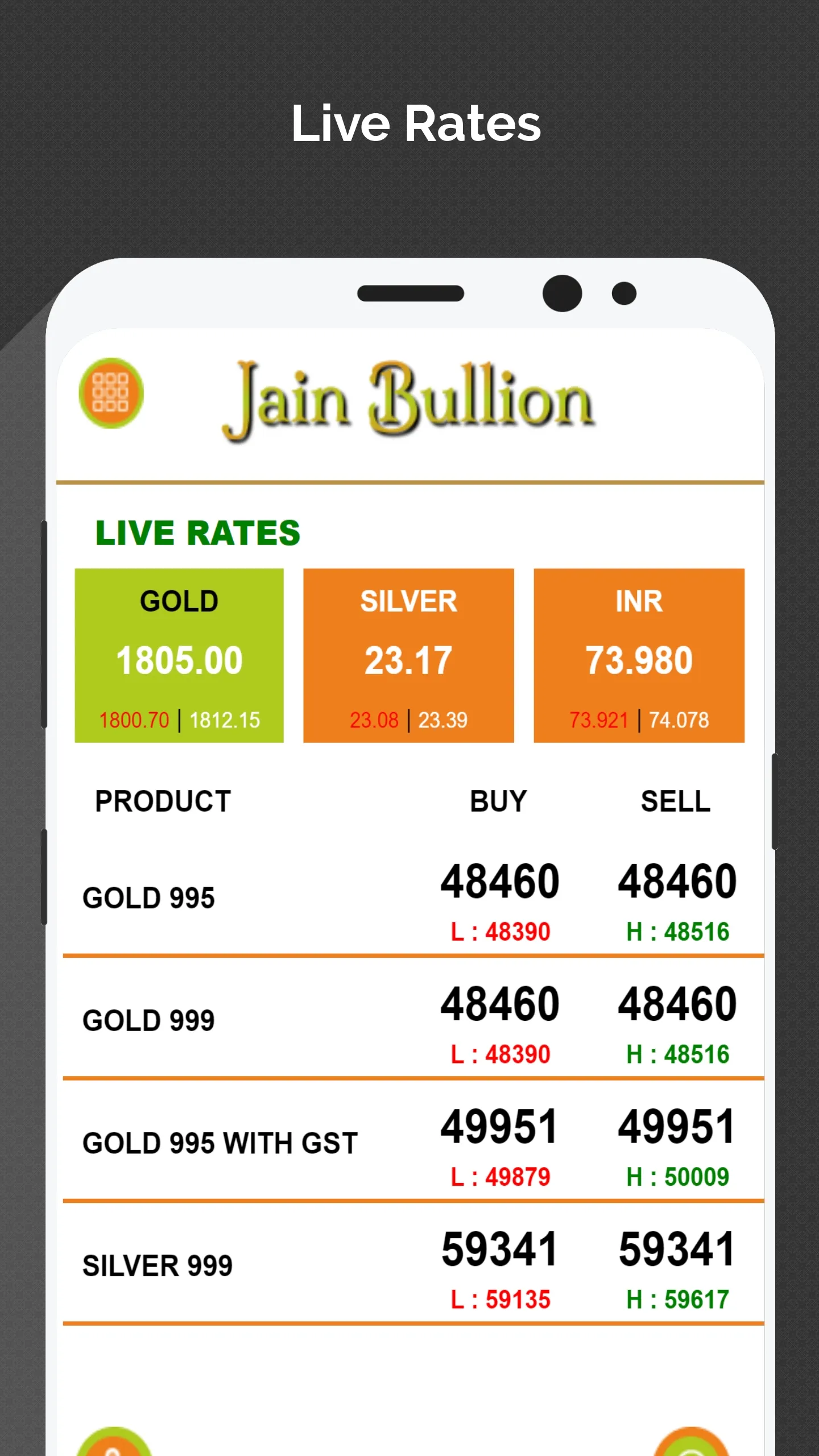 Jain Bullion | Indus Appstore | Screenshot