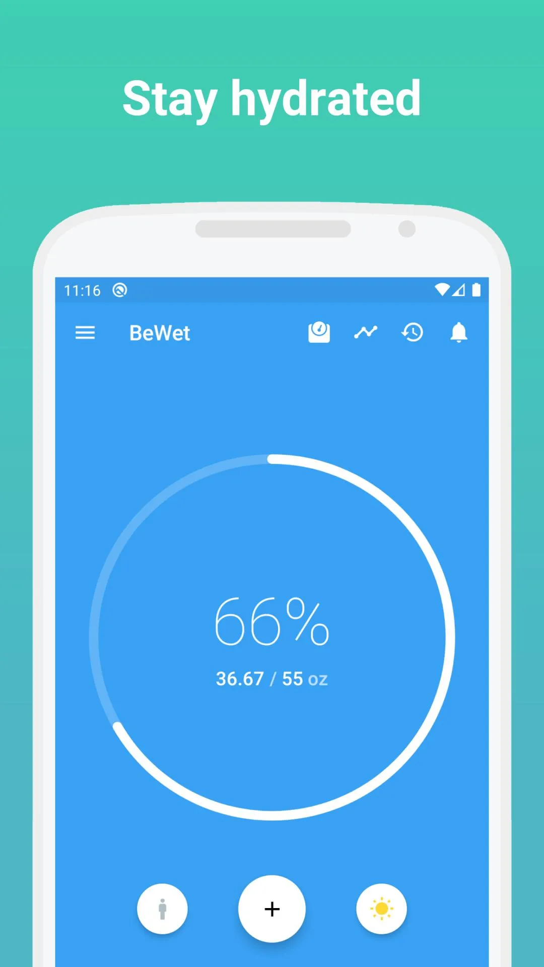 BeWet: Drink Water Reminder | Indus Appstore | Screenshot