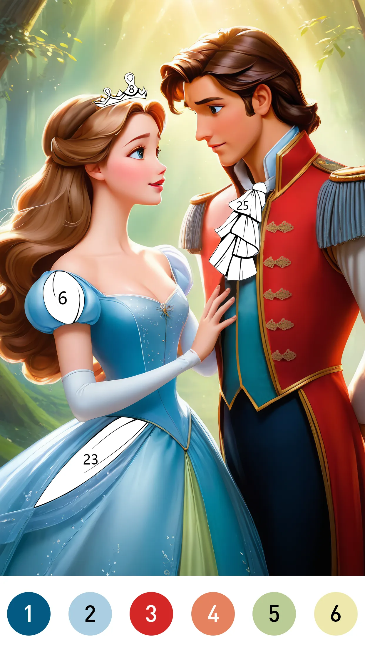 Fairytale Color by number game | Indus Appstore | Screenshot