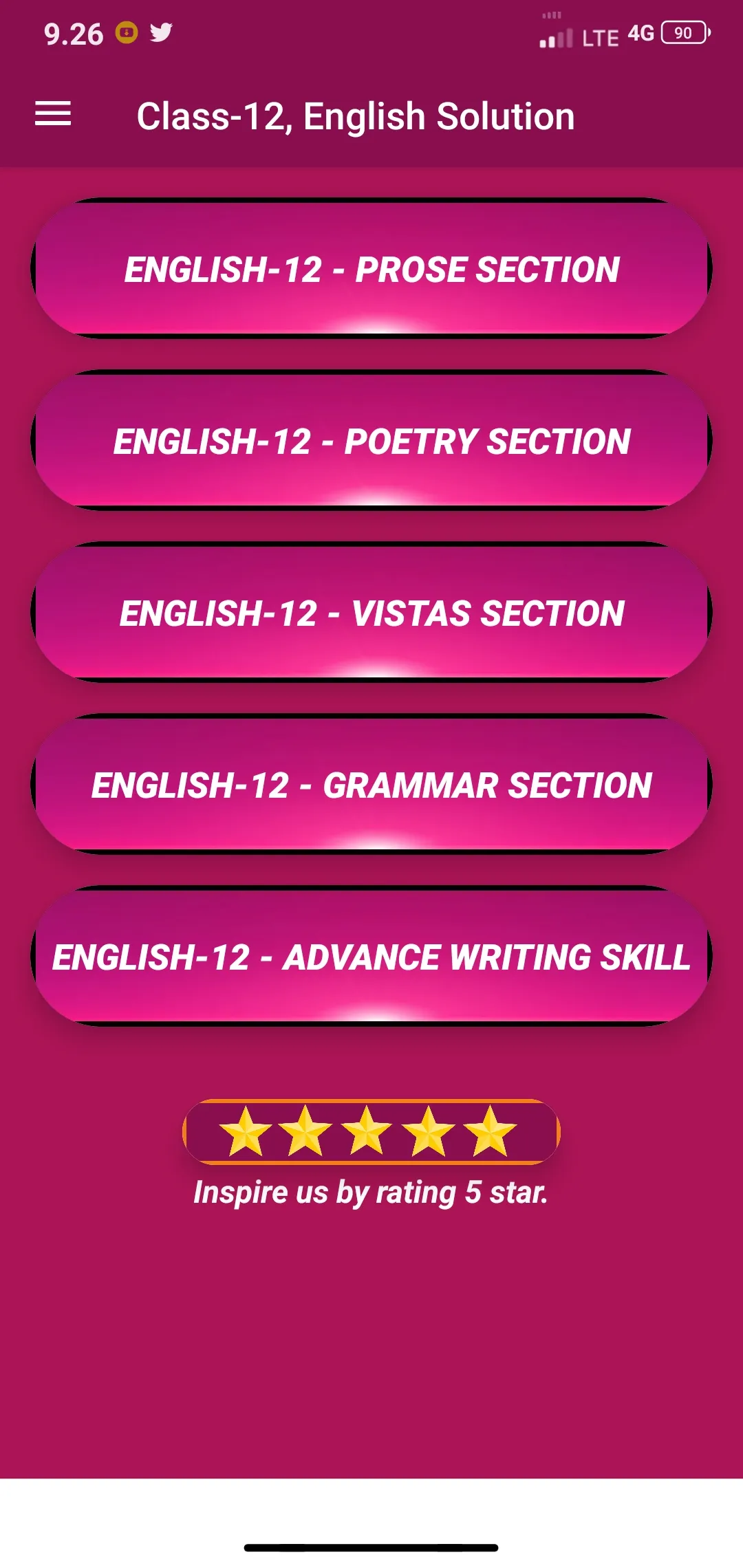 Class12 HS English Solutions | Indus Appstore | Screenshot