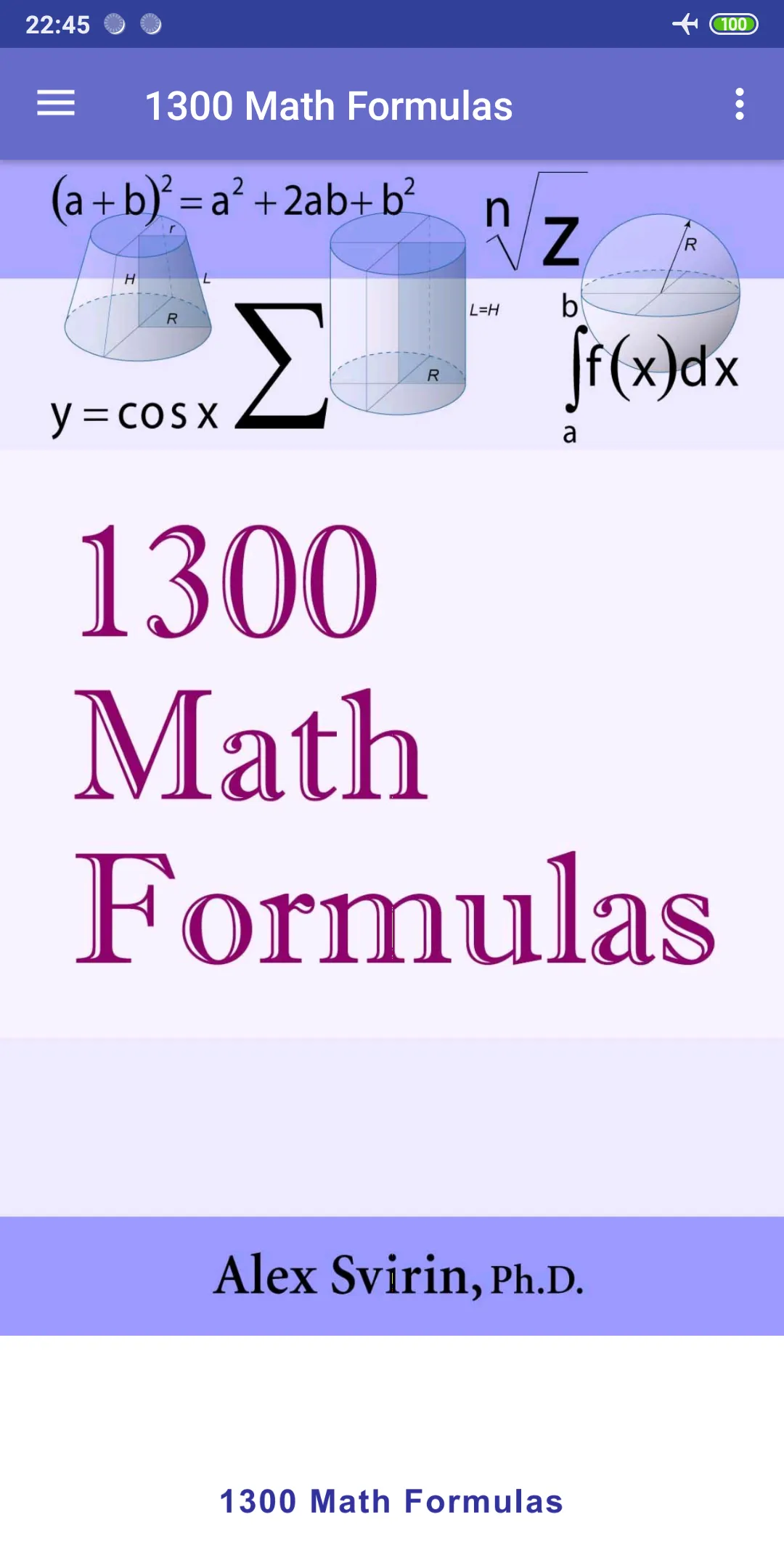 1300 Math Formulas | Indus Appstore | Screenshot