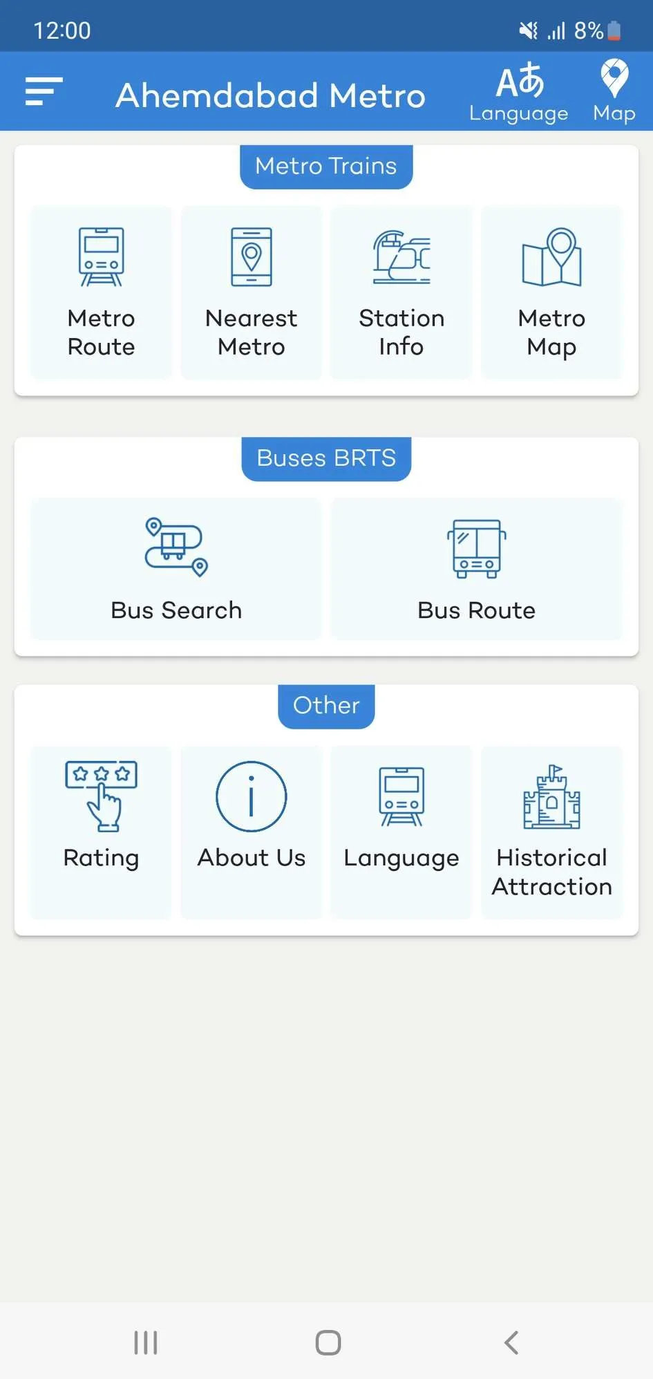 Ahmedabad Metro Route Fare Map | Indus Appstore | Screenshot