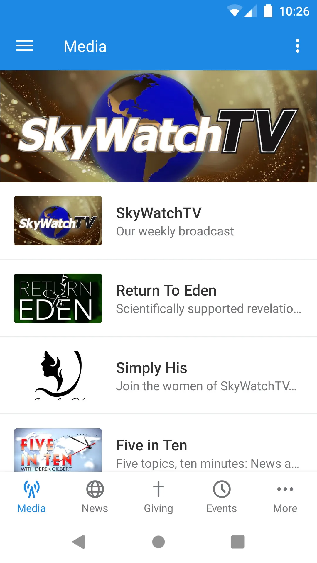 SkyWatchTV App | Indus Appstore | Screenshot