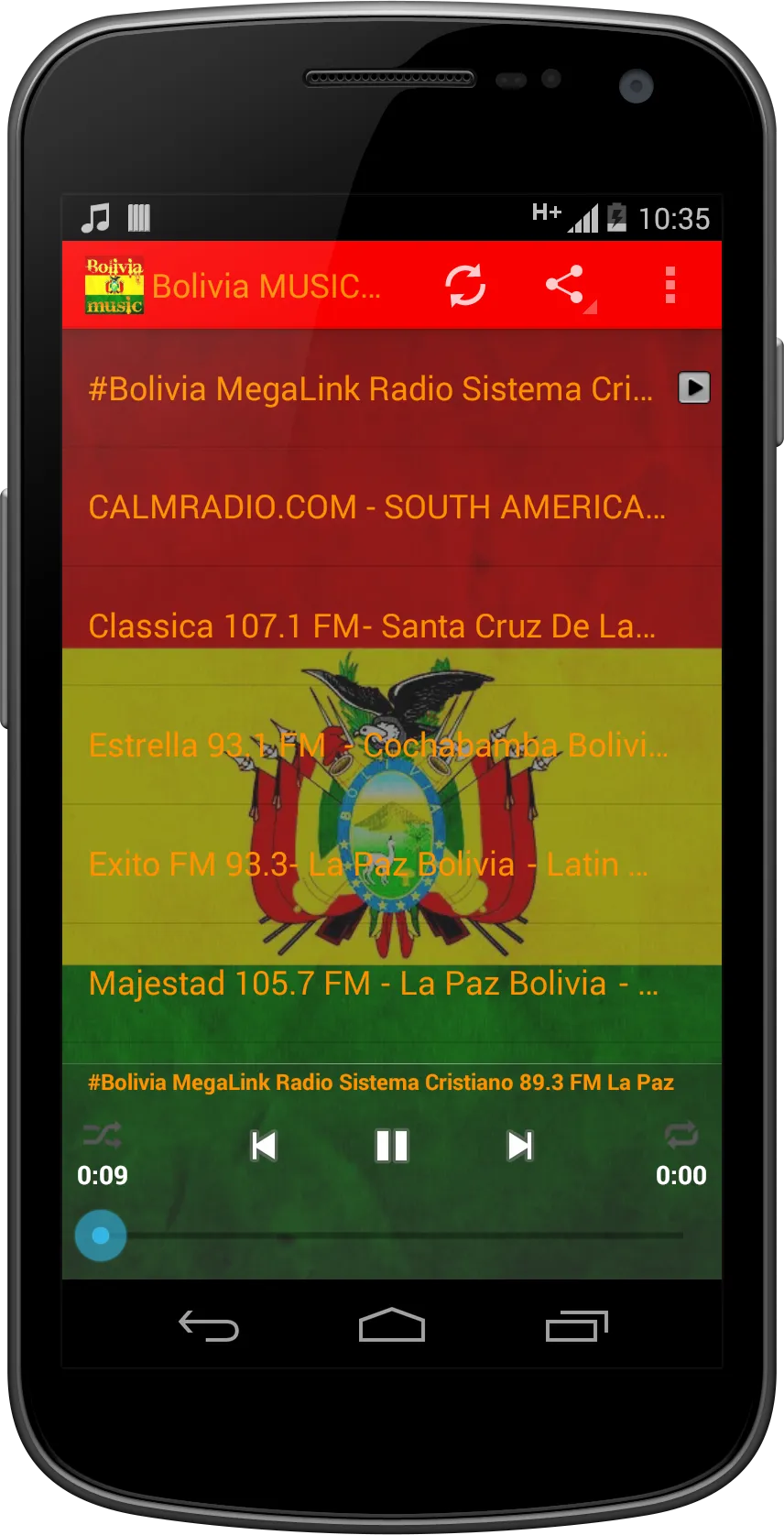 Bolivia MUSIC Radio | Indus Appstore | Screenshot